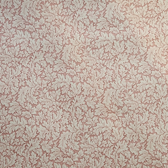 Pink and White Floral MCM Vintage Vynl Wallpaper - Picture 2 of 4